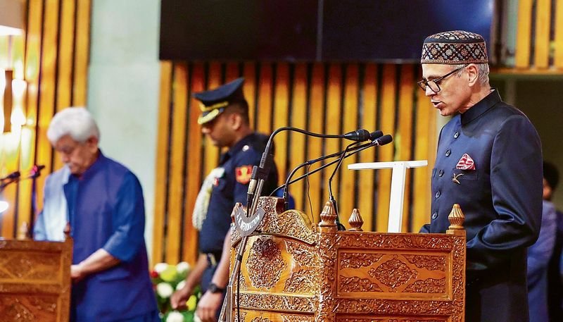 Omar Abdullah takes oath as J&K CM, picks Surinder Choudhary as Deputy CM